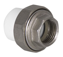 Муфта TEBO бел. PP-R комбин. разъемная (Американка) 25х1/2" ВР (10/100), арт. 015020817