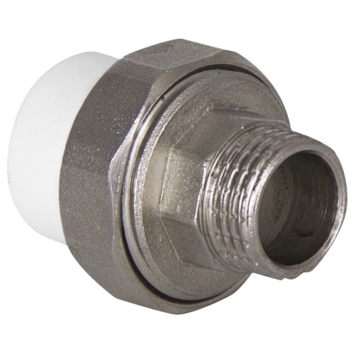 Муфта TEBO бел. PP-R комбин. разъемная (Американка) 20х3/4" НР (10/160), арт.015020903