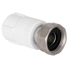 Муфта TEBO сер. PP-R с накидной гайкой 20x1/2" (мет.штуцер) (40/240), арт. 031021001