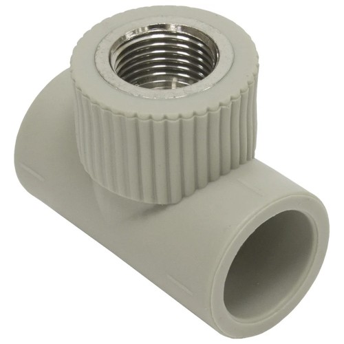 Тройник TEBO сер. PP-R комб. 25x3/4" ВР (10/80), арт. 031040306