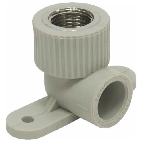 Угольник TEBO сер. PP-R комб. 20x1/2" ВР с креплением (20/100), арт. 031033802