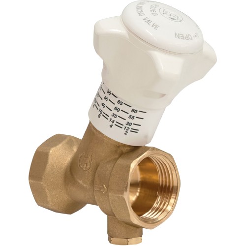 Клапан балансировочный Giacomini R206B-1 ручной DN20 (3/4") ВВ, Kvs-4.4м3/ч, с дренажём