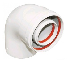 Отвод коаксиальный полипропиленовый BAXI 87гр., диам. 110/160 мм