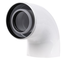 Отвод коаксиальный Royal Thermo 60/100, 90 гр. M/F для конденсационных котлов