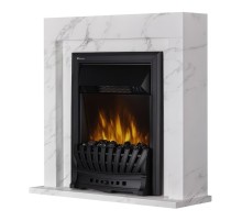 Каминокомплект:Очаг Electrolux EFP/P-1020LS, портал Simple Classic белый мрамор