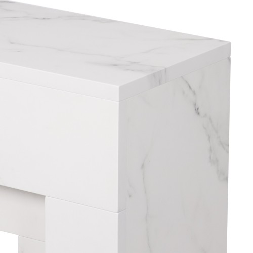 Каминокомплект:Очаг Electrolux EFP/P-1020LS, портал Simple Classic белый мрамор