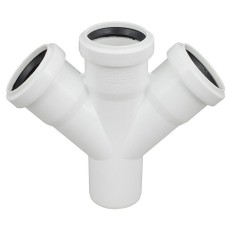 Крестовина Политэк Пайп одноплоскостная 50х50х50/45гр. для бесш. кан-и ПП (40)