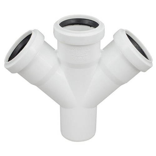 Крестовина Политэк Пайп одноплоскостная 50х50х50/45гр. для бесш. кан-и ПП (40)