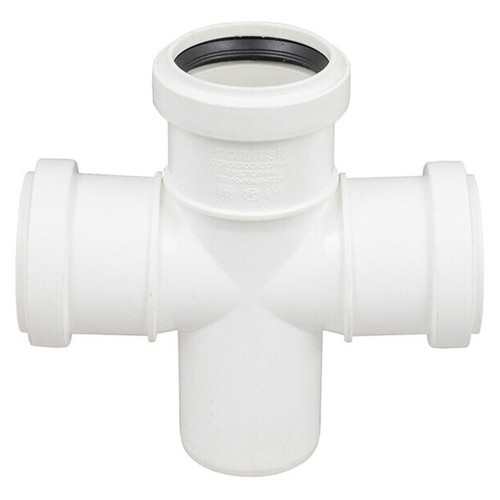 Крестовина Политэк Пайп одноплоскостная 50х50х50/87,5гр. для бесш. кан-и ПП (40)