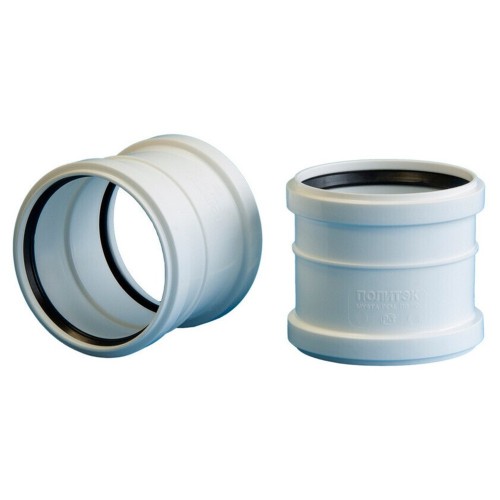 Муфта Политэк Пайп 50 двухраструбная для бесш. кан-и ПП (100)