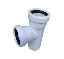 Тройник ХЕМКОР НПВХ ВК 110х50 мм, 87 гр., ШУМЭКС