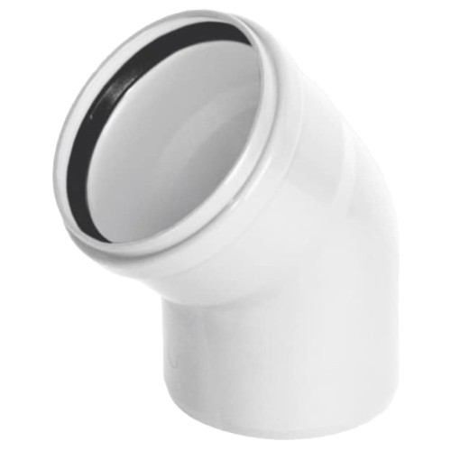 Отвод ХЕМКОР НПВХ ВК 110 мм, 45 гр. ШУМЭКС