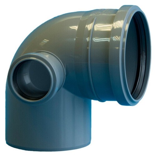 Отвод Политэк Пайп 110х90гр. с выходом 50 левый ВК (40)