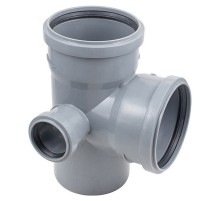 Крестовина Политэк Пайп двухплоскостная 110х110х50/87,5гр. левая ВК (25)