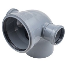 Отвод Политэк Пайп 110х90гр. с выходом 50 левый+правый ВК