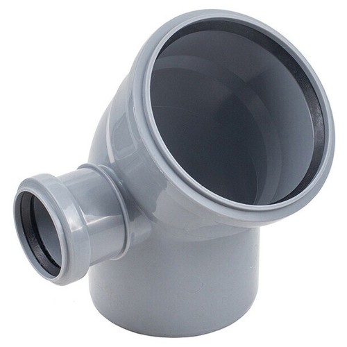 Отвод Политэк Пайп 110х45гр. с выходом 50 левый ВК