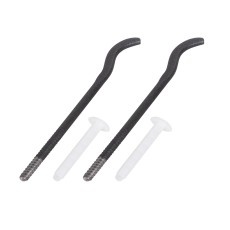 Комплект плоских кронштейнов с дюбелями 7,2х170мм, черные