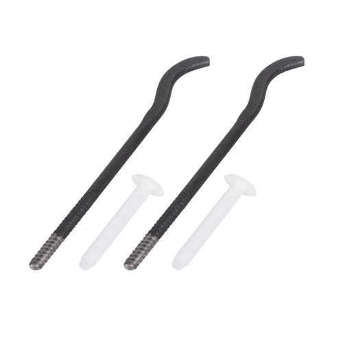 Комплект плоских кронштейнов с дюбелями 7,2х170мм, черные