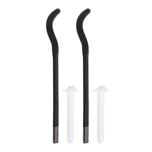 Комплект плоских кронштейнов с дюбелями 7,2х170мм, черные