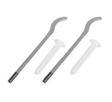 Комплект плоских кронштейнов с дюбелями 7,2х170мм, серебристые