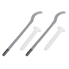 Комплект плоских кронштейнов с дюбелями 7,2х170мм, серебристые