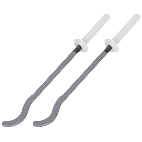 Комплект плоских кронштейнов с дюбелями 7,2х170мм, серебристые