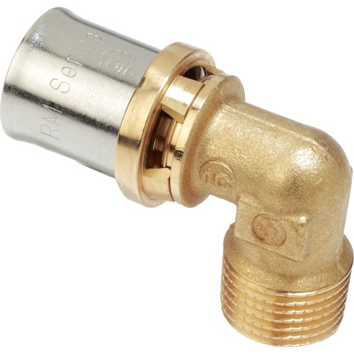 Угольник-пресс Giacomini латунь НР 16x1/2", RM127Y033