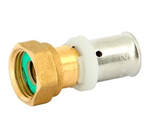 Муфта Uni-Fitt пресс-В 16x1/2" с накидной гайкой, плоской прокладкой