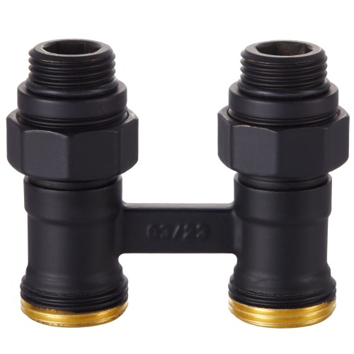 Узел нижнего подключения Royal Thermo прямой 1/2"х3/4" EK (черный)