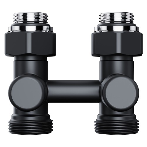 Узел нижнего подключения Royal Thermo Design прямой 1/2"х3/4" EK (черный)