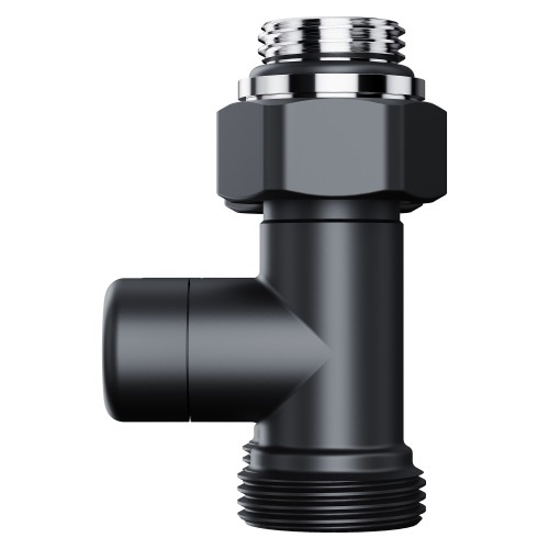 Узел нижнего подключения Royal Thermo Design прямой 1/2"х3/4" EK (черный)