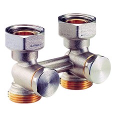 Узел нижнего подключения Giacomini прямой H-образный, 3/4"х3/4", НР ЕК-НГ, R387X002