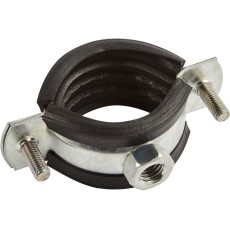 Хомут метал.трубный с резин.профилем и гайкой - 3" (87-94) М10