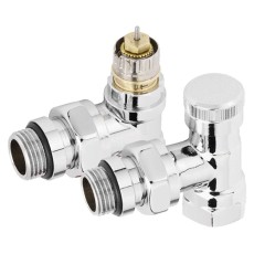 Набор термостатический для радиатора угловой ROYAL THERMO Design 1/2" Click (Хром)