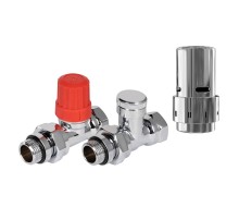Набор термостатический прямой Royal Thermo Design 1/2" Click (Хром) с термоголовкой Design (Хром)