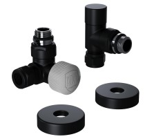 Набор термостатический трехосевой Royal Thermo Design Pro 15мм М30х1,5 (Черный)