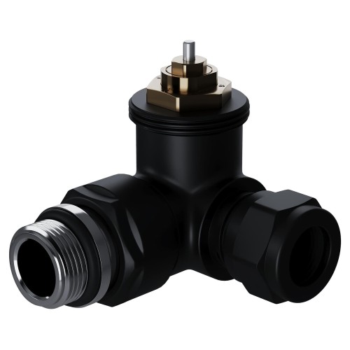 Набор термостатический трехосевой Royal Thermo Design Pro 15мм М30х1,5 (Черный)