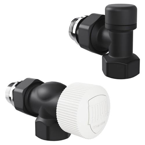 Набор термостатический осевой Royal Thermo Design 1/2"М30х1,5 (Черный)