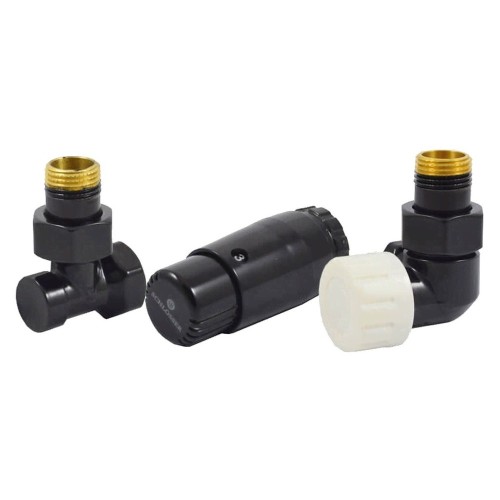 Комплект трехосевой SCHLOSSER STANDARD MINI 1/2" правый, Ral 9005, с термоголовкой MINI M30x1,5