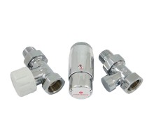 Комплект подключения SCHLOSSER STANDARD MINI 1/2" прямой, хром, с термоголовкой MINI М30х1,5
