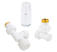 Комплект подключения SCHLOSSER STANDARD MINI 1/2" осевой, Ral 9005, с термоголовкой MINI М30х1,5