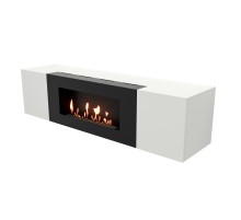 Тумба с биокамином Firelight BFP-P1600 белая