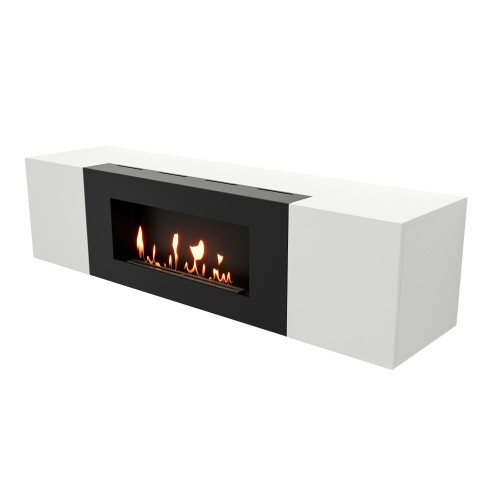 Тумба с биокамином Firelight BFP-P1600 белая