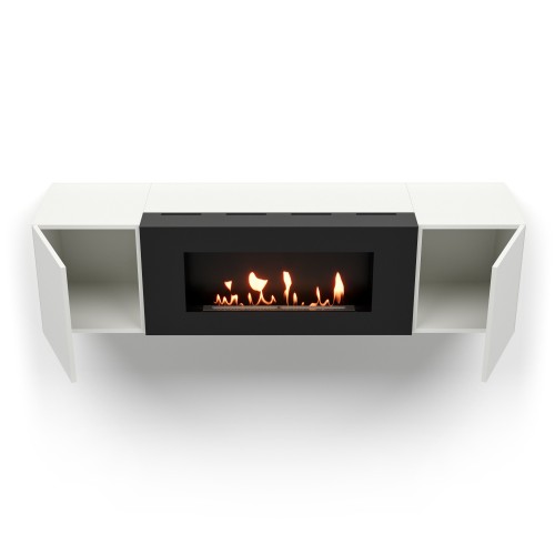 Тумба с биокамином Firelight BFP-P1600 белая