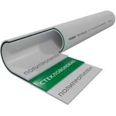Труба TEBO SDR7,4 (PN20) 20х2,8 армированная стекловолокном сер. PP-R метр (4/100)
