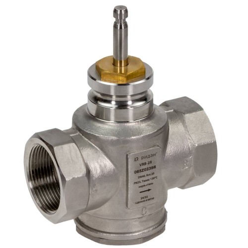 Клапан регулирующий РИДАН VRB-2R PN25 DN32 KVS12 Tmax130, 2-х ход., седельный, внутр.рез.,нерж.сталь