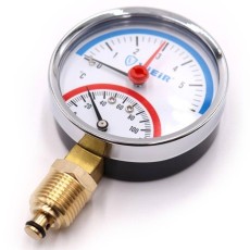 Термоманометр VIEIR радиальный d-80мм 6 БАР 1/2 YE6 (50/1)