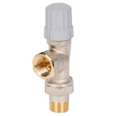 Клапан термостатический Royal Thermo для центральных систем отопления прямой 1/2" Click
