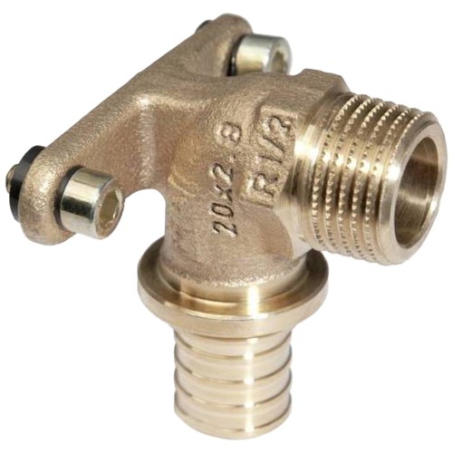 Угольник настенный с наружной резьбой 20-1/2" RX (бронза)