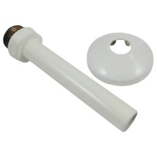 Трубка соединительная с розеткой SCHLOSSER 15х1-1/2" нр, длина 110 мм, отражатель d-50мм (Белая)